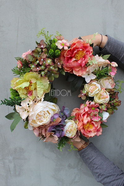 Caryca Katarzyna Extra efektowny wianek na drzwi, śr.40cm 