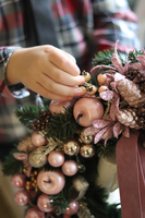 Słodkie Boże Narodzenie, świąteczny wianek na drzwi stroik na stół, śr.30cm