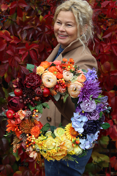 Jesienne Marzenie, radosny tęczowy wianek, śr.45cm 