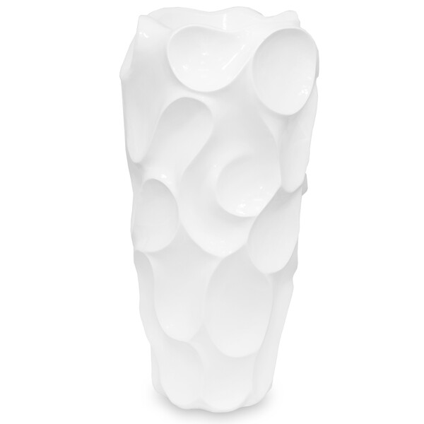 Sorbello, nowoczesny biały wazon, wys.71cm 