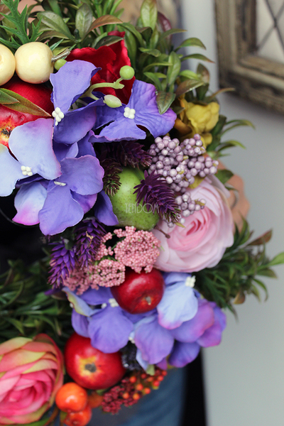 jesienny wianek na drzwi Santea, śr.32m