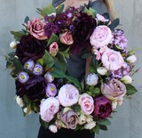 Caryca Katarzyna Indygo wyjątkowy wianek na drzwi, śr.40cm