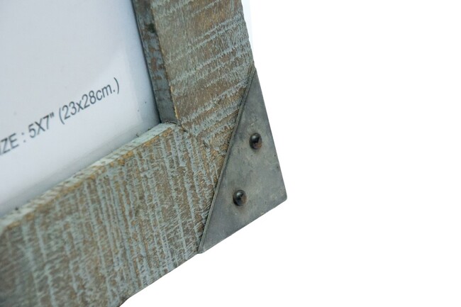 ramka na zdjęcie z drewna mangowego Silver 13x18cm