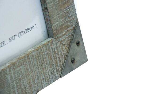 ramka na zdjęcie z drewna mangowego Silver 13x18cm