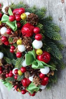 Familijny, świąteczny wianek / dekoracja, śr.27 cm