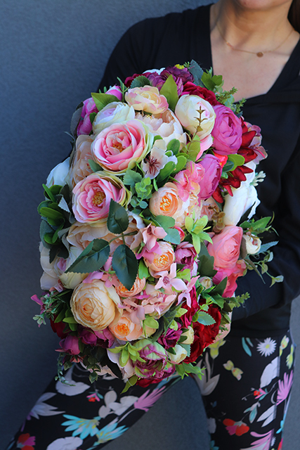 dwustronny gęsty wianek, Caryca Katarzyna, śr.35cm 