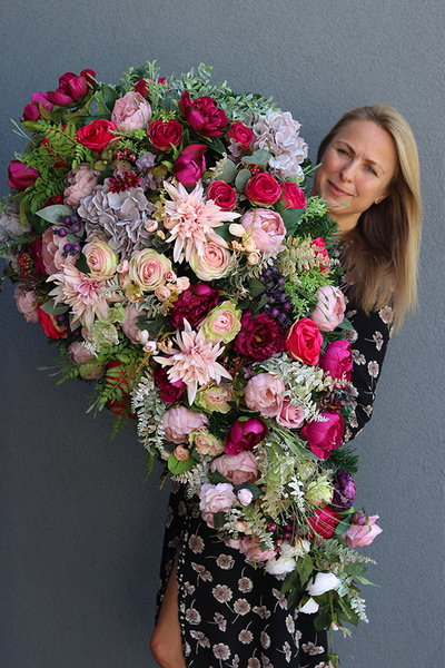 Seania XXL, bogata wiązanka nagrobna, dł.130cm 