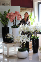 bardzo duży biały storczyk, Grande Belezza Fiberglass, wys.100cm 