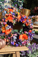 atrakcyjny kwiatowy wianek, Jesienna Harmonia, śr.57cm 