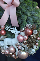 świąteczny wianek, Biały Jeleń, śr. 40cm