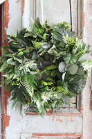 Green Leaves, zielony wianek na drzwi, śr.40cm