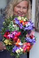 jesienny wianek na drzwi Santea, śr.32m