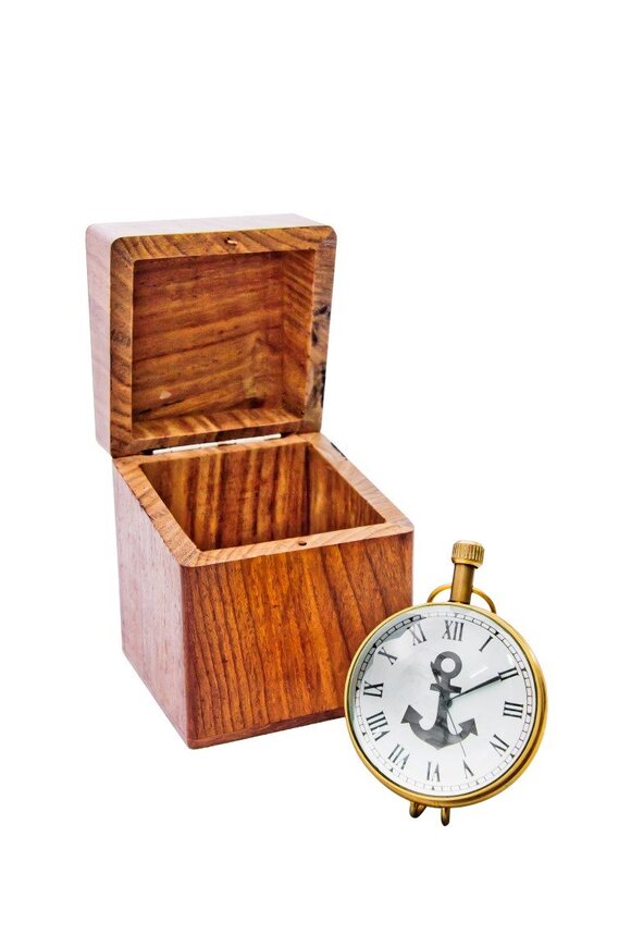 zegar Gandhi w pudełku drewnianym 5cm 