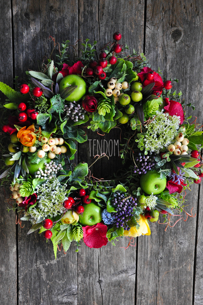 jesienny wianek Pani Jesień, śr.36cm  