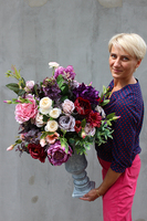 kompozycja kwiatowa / bukiet England nr5, wys.82cm,śr.48cm