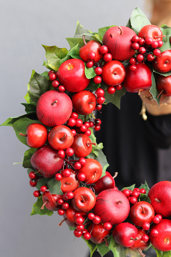 jesienny wianek Czerwone Jabłka, śr.35cm 
