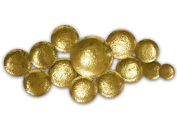 Golden Narvia, złota dekoracja ścienna, wym.115x5x53cm