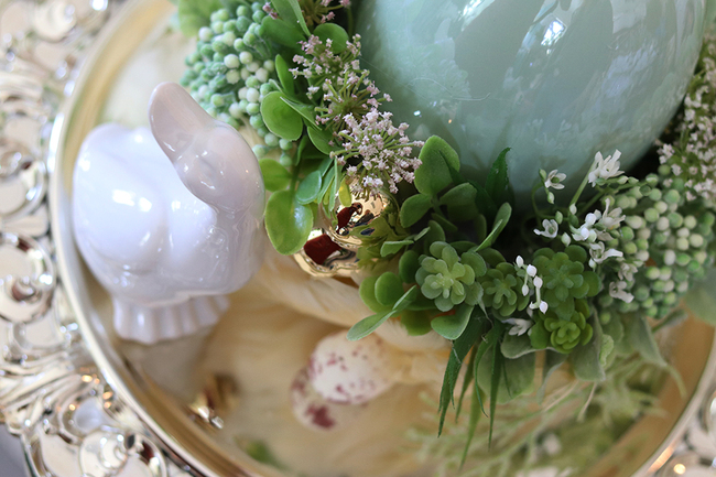 Pióra Glamour, Turkus, wielkanocny stroik, śr. 29/30cm