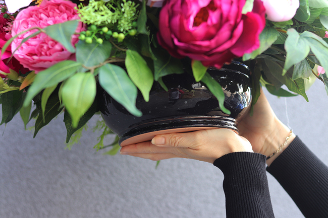 Janina Fuksja, kwiatowa kompozycja nagrobna, wym.50x60cm 