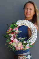 Belinas Rotonda, subtelny wianek na drzwi, śr.30cm 