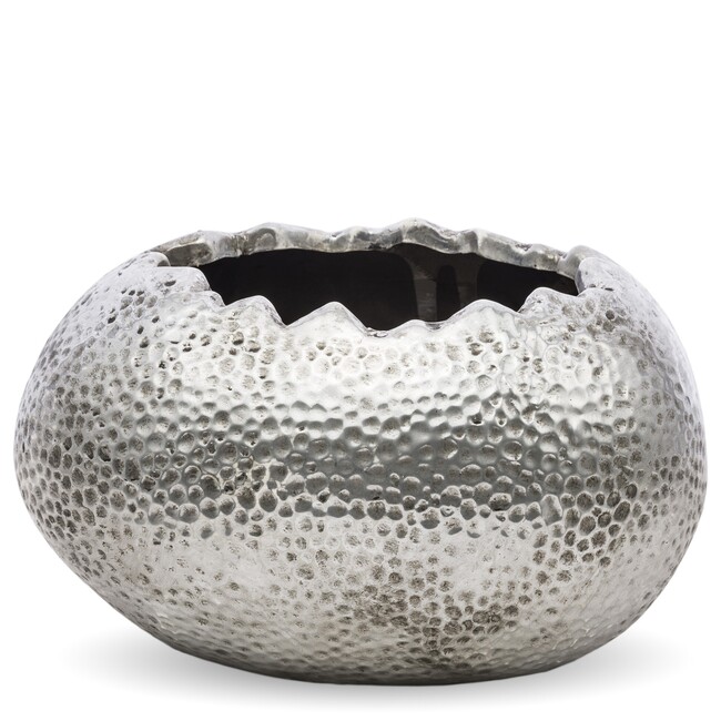 Silver Debora, osłonka / donica z kamionki, wym.14x23x17cm