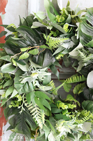 Green Leaves, zielony wianek na drzwi, śr.40cm