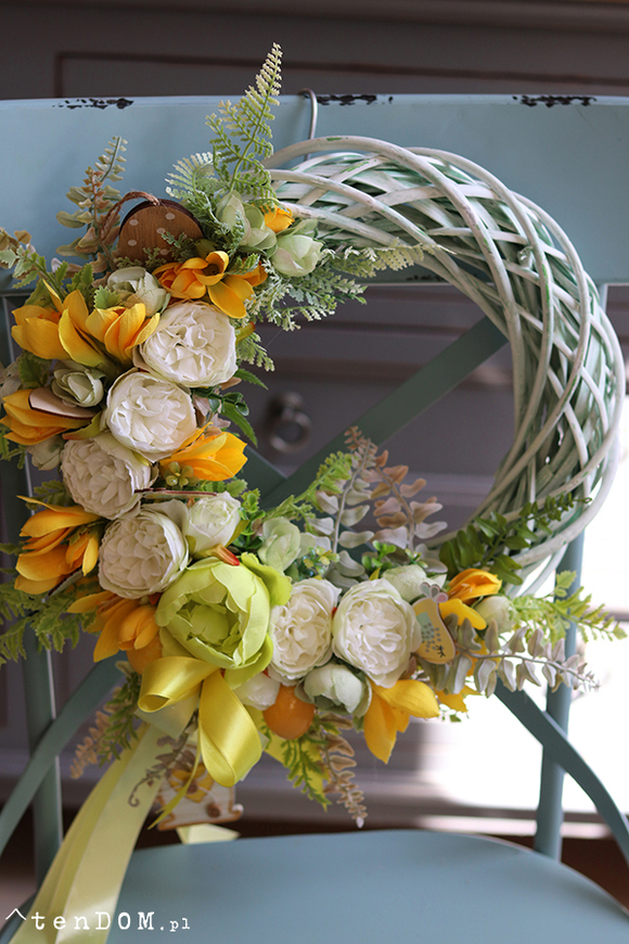 dekoracyjny wianek wielkanocny, Deliana, śr.36cm