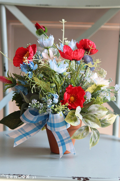 kompozycja kwiatowa, Bajka z Makiem, wym.30x26cm 