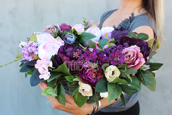 Caryca Katarzyna Indygo wyjątkowy wianek na drzwi, śr.40cm