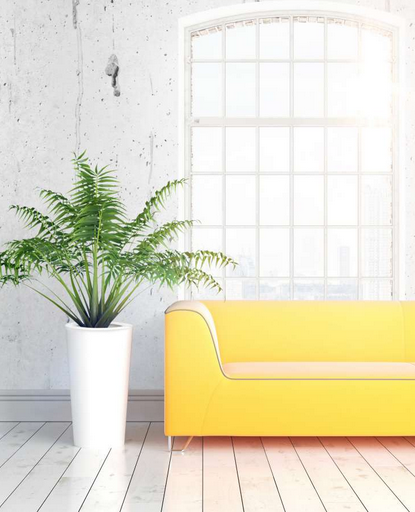 Fiberglass donica Tube White 44x92cm