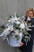 Mroźna Kraina, box świąteczny / stroik, wys.62cm