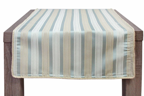 Exclusive Stripes, stylowy miętowy bieżnik, wym.50x150cm