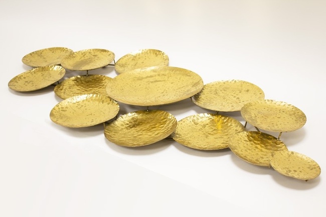 Golden Narvia, złota dekoracja ścienna, wym.115x5x53cm
