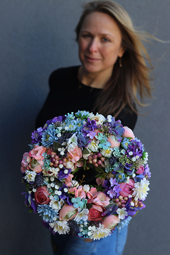 Tonnis, wiosenny wianek na drzwi, śr.30cm 