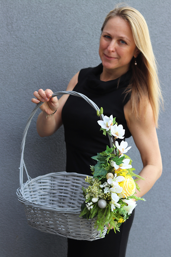 Milotta, radosny koszyczek wielkanocny, wym. 29x51cm