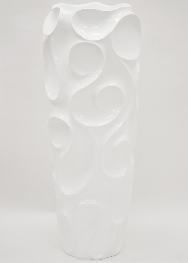Sorbello, nowoczesny biały wazon, wys.120cm 