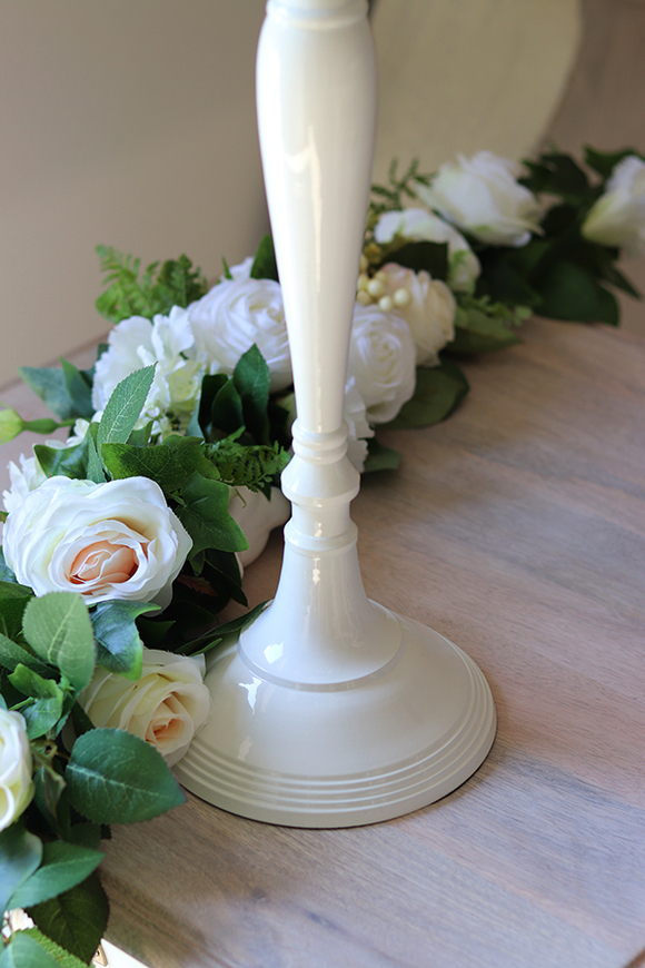 Inca, elegancki biały świecznik, wys.66cm