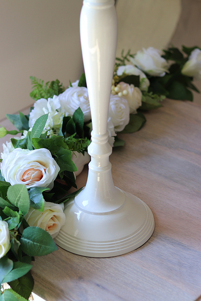 Inca, elegancki biały świecznik, wys.66cm