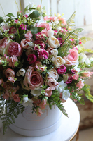 bogaty flowerbox z kolorowymi kwiatami, Denisa Refita, wys.54cm