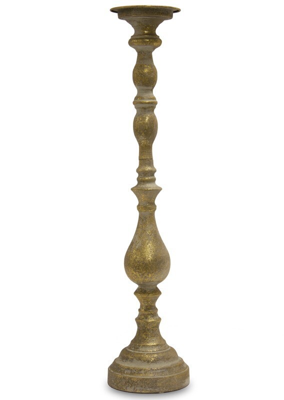 Retro Elegance, wysoki postarzany świecznik, wys.59cm