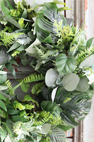 Green Leaves, zielony wianek na drzwi, śr.40cm