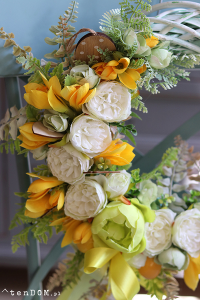 dekoracyjny wianek wielkanocny, Deliana, śr.36cm