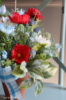 kompozycja kwiatowa, Bajka z Makiem, wym.30x26cm 