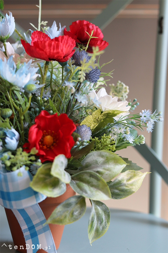 kompozycja kwiatowa, Bajka z Makiem, wym.30x26cm 