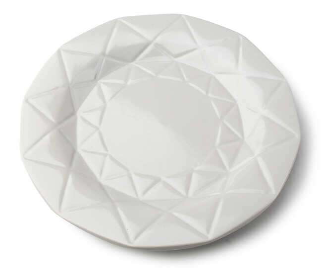 Gem Grey, porcelanowy talerz obiadowy, śr.24cm 