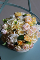 Feliosa, flowerbox z różami w radosnych kolorach, wys.25cm 