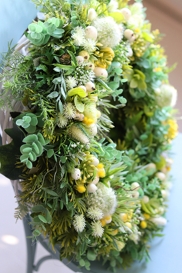 Czas Wielkanocy New, bogaty wianek na drzwi, śr.50cm