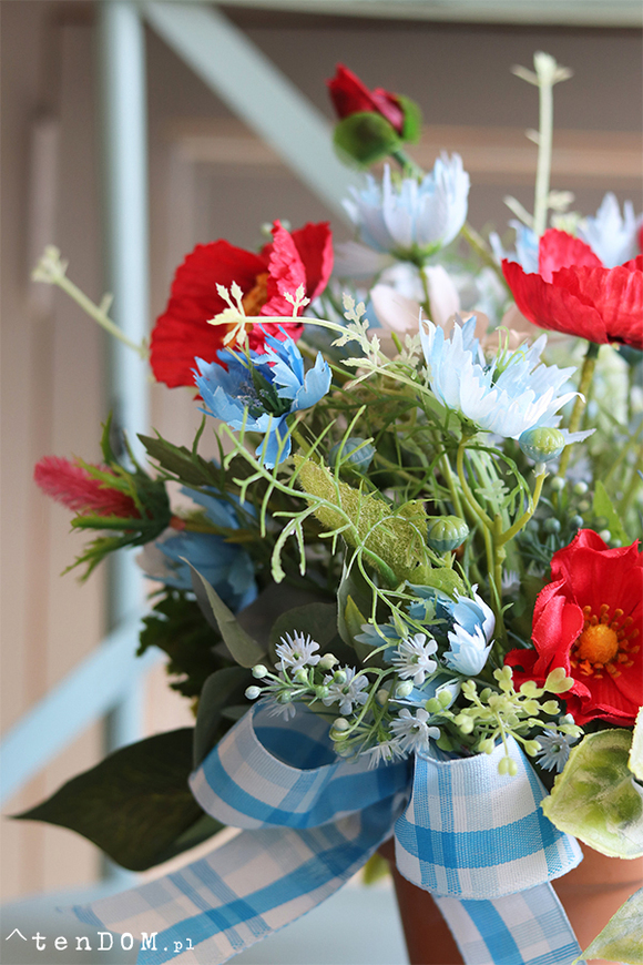 kompozycja kwiatowa, Bajka z Makiem, wym.30x26cm 