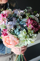 bukiet mieszanych, sztucznych kwiatów Saba, wys.40cm