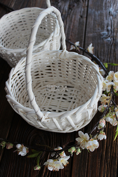 Alleluja 2 koszyczek na Wielkanoc, wys. 27 cm, śr. 22 cm